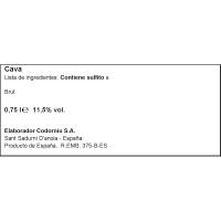 Cava Brut Reserva Heredad CODORNIU, botella 75 cl