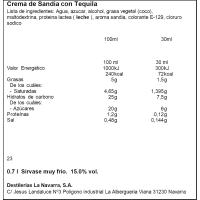 Crema de sandía con tequila BIANCA VILLA, botella 70 cl