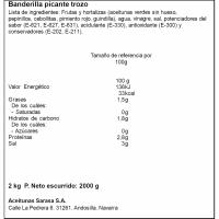 Banderillas picantes SARASA, tarrina 2 kg