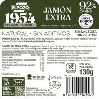 Jamón asado natural sin aditivos EL POZO 1954, bandeja 130 g