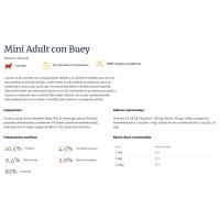 Alimento de buey para perro adulto mini ULTIMA, tarrina 150 g