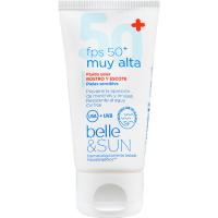 Crema facial solar FPS50+ pieles sensibles BELLE, tubo 50 ml