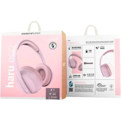 Auricular diadema rosa BT 5.3 HARU ECO ENERGY SISTEM