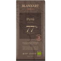 Chocolate negro ecológico 77% cacao Perú BLANXART, tableta 100 g