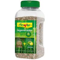 Regenerador de Cesped doble acción : semillas + fertilizante FLOWER, bote 500 gr