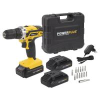 Taladro atornillador 20V, 2 velocidades, incluye 3 baterías POWER PLUS, 1 ud