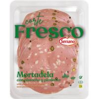 SERRANO mortadela, pistatxo eta piperbeltzarekin, erretilua 100 g