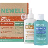 Kit tratamiento locion 100ml + champu 120 ml NEWELL, pack 1 ud