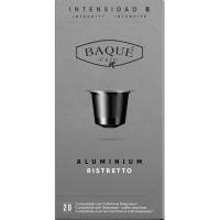 Café ristretto compatible Nespresso BAQUÉ, caja 20 uds