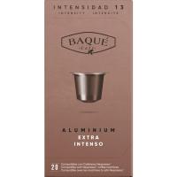 Café extra intenso compatible nespresso BAQUÉ, caja 20 uds