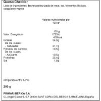LEISTON erreserbako Cheddar gazta, zatia 200 g