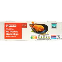 Mejillón en escabeche de Galicia EROSKI, pack 3x80 g