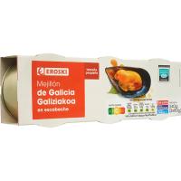 Mejillón en escabeche de Galicia EROSKI, pack 3x80 g