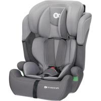 Silla auto Comfort Up i-Size gris 76-150 cm, arnés de seguridad de 5 puntos con almohadillas blandas y reposacabezas ajustable  en 7 posiciones KINDERKRAFT Homologación Europea: UN ECE R129. Sin Isofix. Sin Contramarcha.