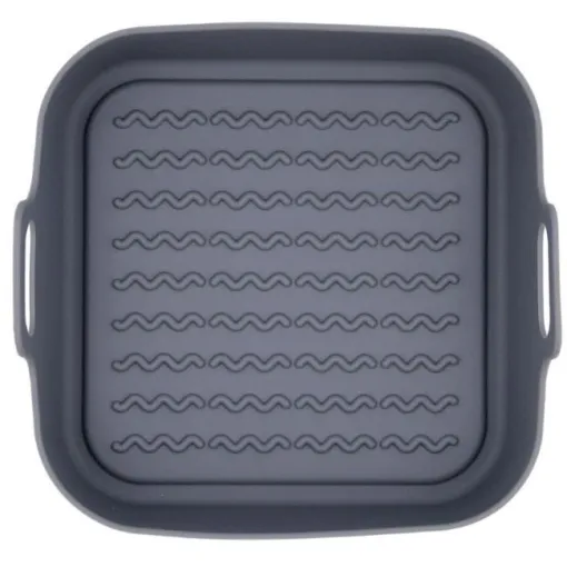 Cesta de siliona cuadada para freidora de aire, Naturalia QUID, 19x9 cm