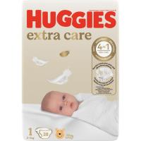 HUGGIES EXTRA CARE pixoihala (2-5 kg), 1 neurria, paketea 28 ale