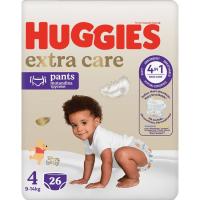 HUGGIES EXTRA CARE pants pixoihala (9-14 kg), 4 neurria, paketea 26 ale