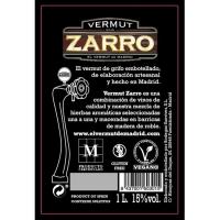 Vermut rojo ZARRO, botella 1 litro