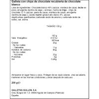 Galleta Chocobom blanco GULLÓN, bolsa 200 g