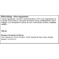 Espumoso Brut Nature Reserva D.O.C. Rioja PIÉROLA, botella 75 cl