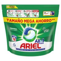 Detergente en cápsulas ARIELORIGINAL, bolsa 70 dosis