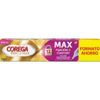 Crema fijadora protesis max fijacion+confort COREGA, tubo 70 g