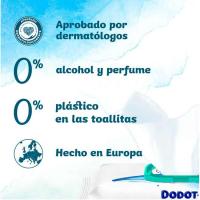 Toallitas 0% plástico DODOT PURE AQUA, pack 6x48 uds