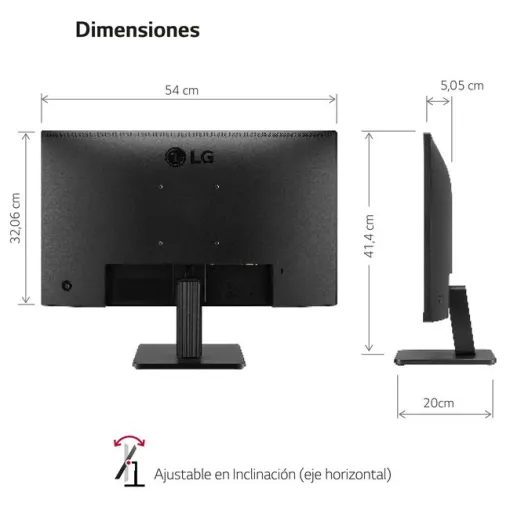 Monitor de 24'' negro, FHD, 24MR400-B LG