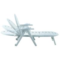 Tumbona blanca plegable, multiposiciones, Promo SP