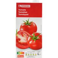 Zumo de tomate EROSKI, brik 1 litro