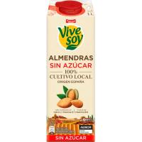Bebida de almendra sin azúcar VIVESOY, brik 1 litro