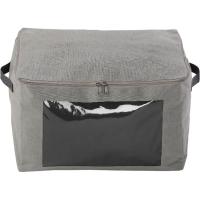 Caja de Almacenamiento, poliéster gris VERSA, 26x38x26 cm
