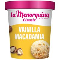 Helado de vainilla macadamia LA MENORQUINA, tarrina 300 g
