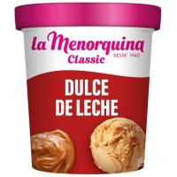 Helado de dulce de leche LA MENORQUINA, tarrina 300 g