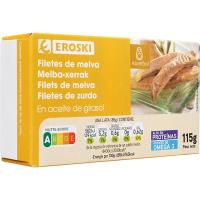 Melva en aceite de girasol EROSKI, lata 115 g