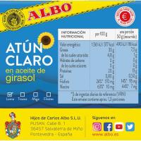 Atún claro en aceite de girasol ALBO, lata 92 g