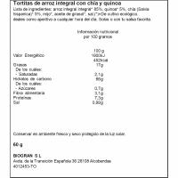 Tortitas de arroz integral, chía y quinoa ECOCESTA, bolsa 60 g
