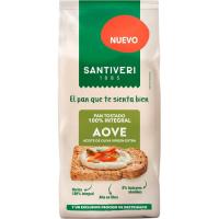 Pan tostado 100% integral aove SANTIVERI, paquete 200 g