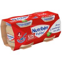 Potito iniciación al arroz con pollo NUTRIBEN, pack 2x120 g