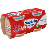Potito iniciación a la verdura con pollo NUTRIBEN, pack 2x120 g