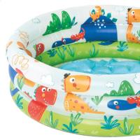 Piscina bebé 3 aros dino, edad rec:1-3 años INTEX, Ø61x22 cm