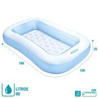 Piscina bebé rectangular, edad rec:+2 años INTEX, 166x100x25 cm