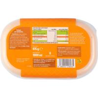 Helado sorbete de mandarina EROSKI, tarrina 1 litro