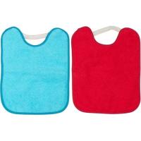 Babero de rizo impermeable con cierre elástico, rojo y azul, 24x31 cm TI-TIN, pack 2 uds Babero de rizo impermeable con cierre elástico, rojo y azul, 24x31 cm TI-TIN, pack 2 uds