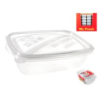 Fiambrera rectangular desechable McFresh, 198x142x57 mm HEIDRUM, set 3x0,9 litros