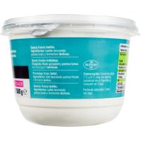 Queso fresco batido proteínas 0% MG EROSKI, tarrina 500 g