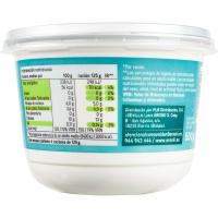 Queso fresco batido proteínas 0% MG EROSKI, tarrina 500 g