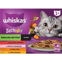 Alimento chef selección para gato WHISKAS, pack 12x85 g