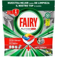 FAIRY PLATINUM PLUS ontzi garbigailuko detergentea, poltsa 30 dosi