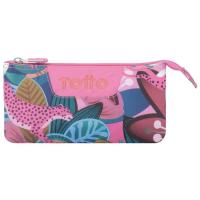 Estuche tres compartimentos Jaguar Tablero TOTTO, 22x11x3.5 cm